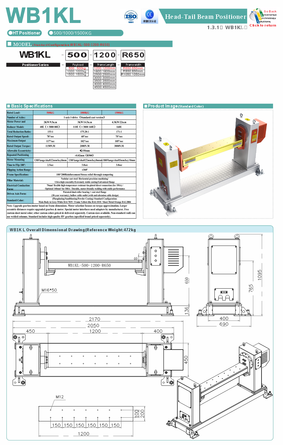 WB1KL specifications