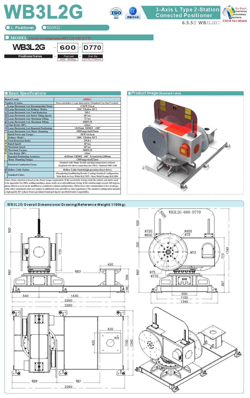WB3L2G specifications