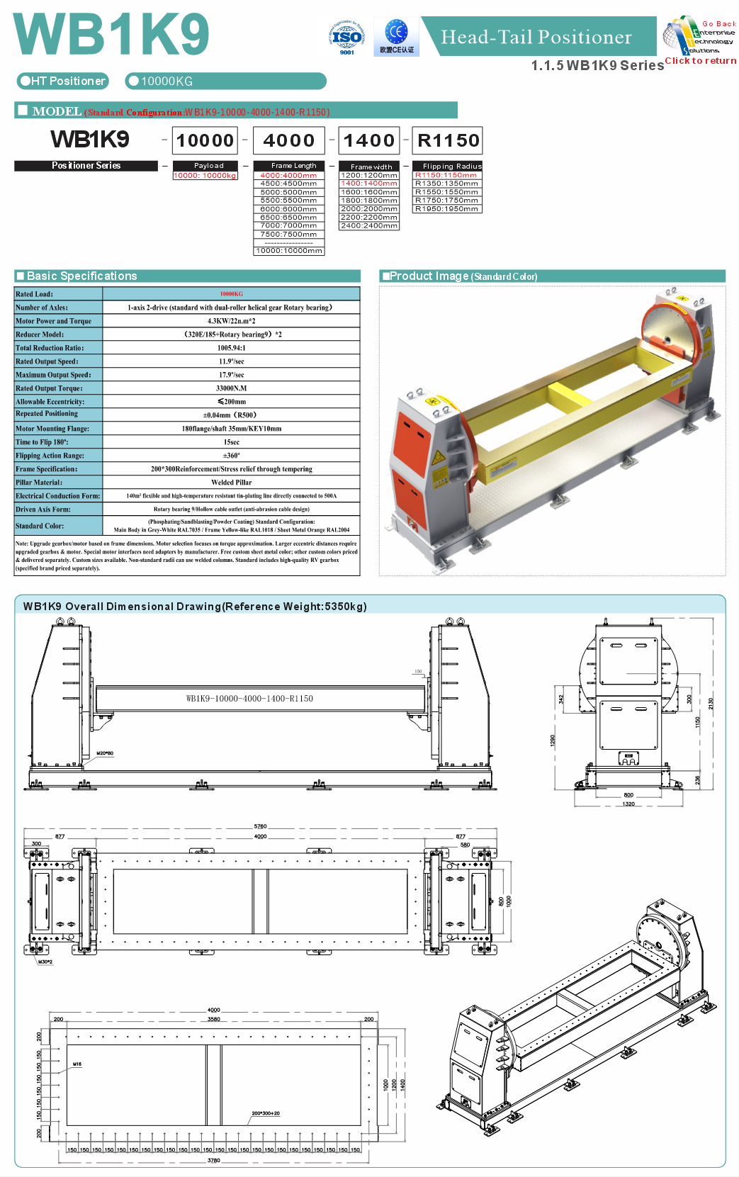 WB1K9 specifications