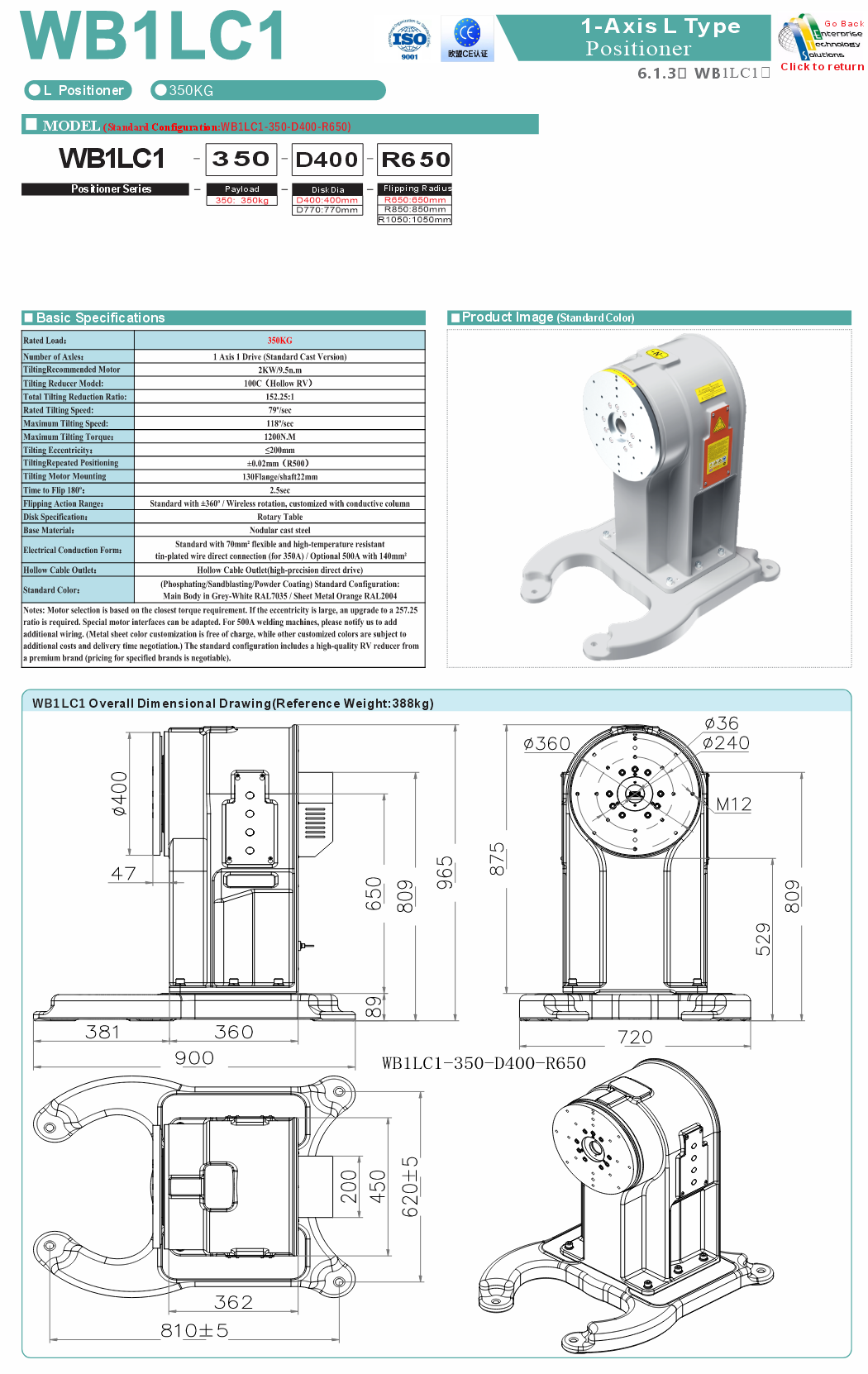 WB1LC1 specifications