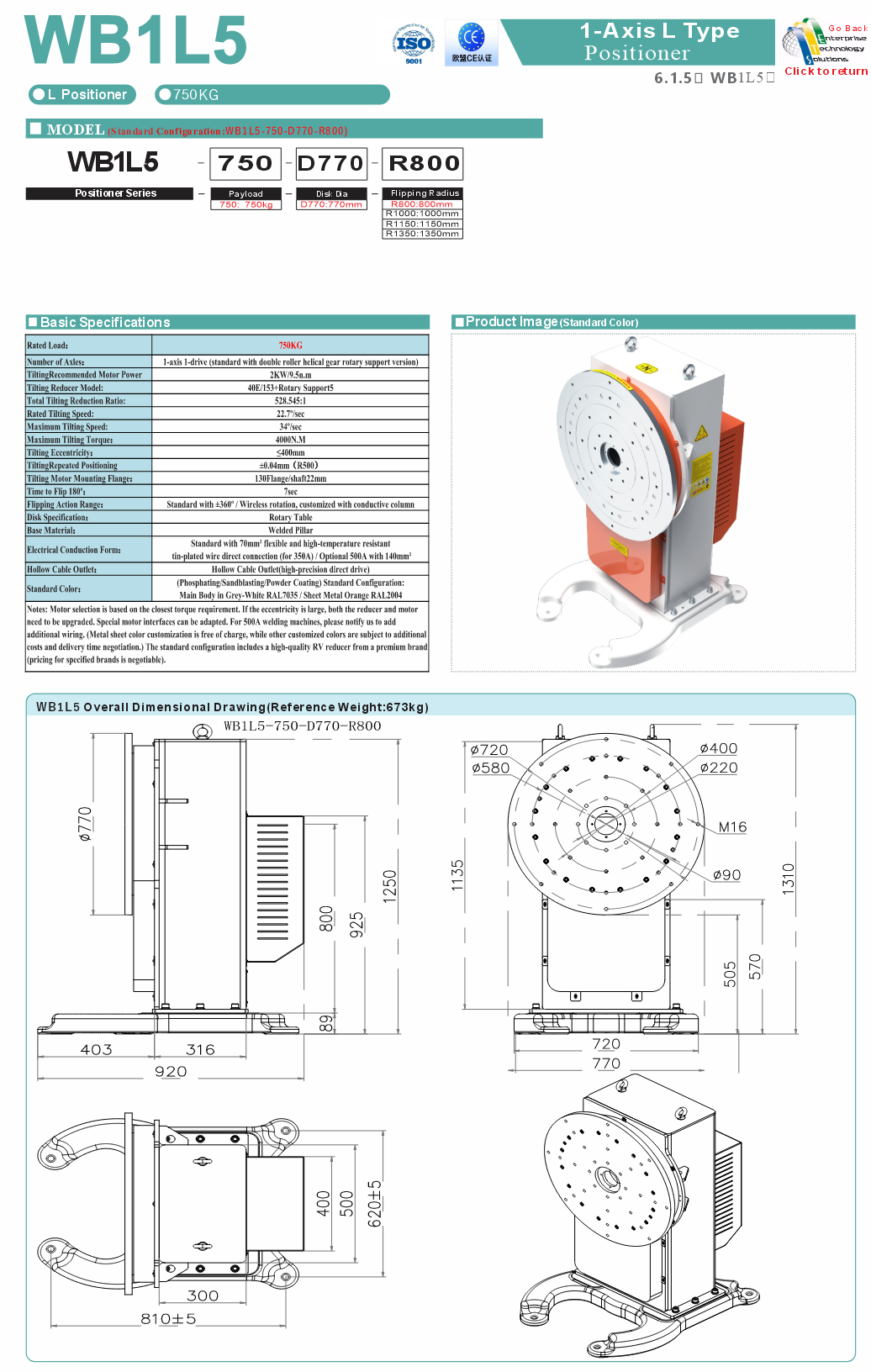 WB1L5 specifications
