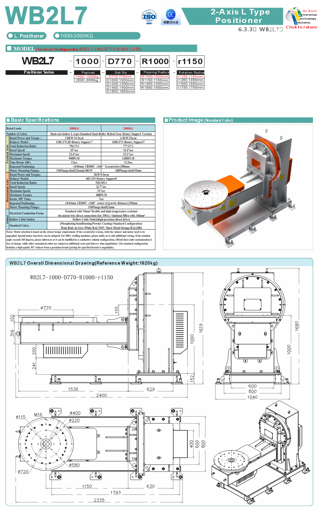 WB2L7 specifications